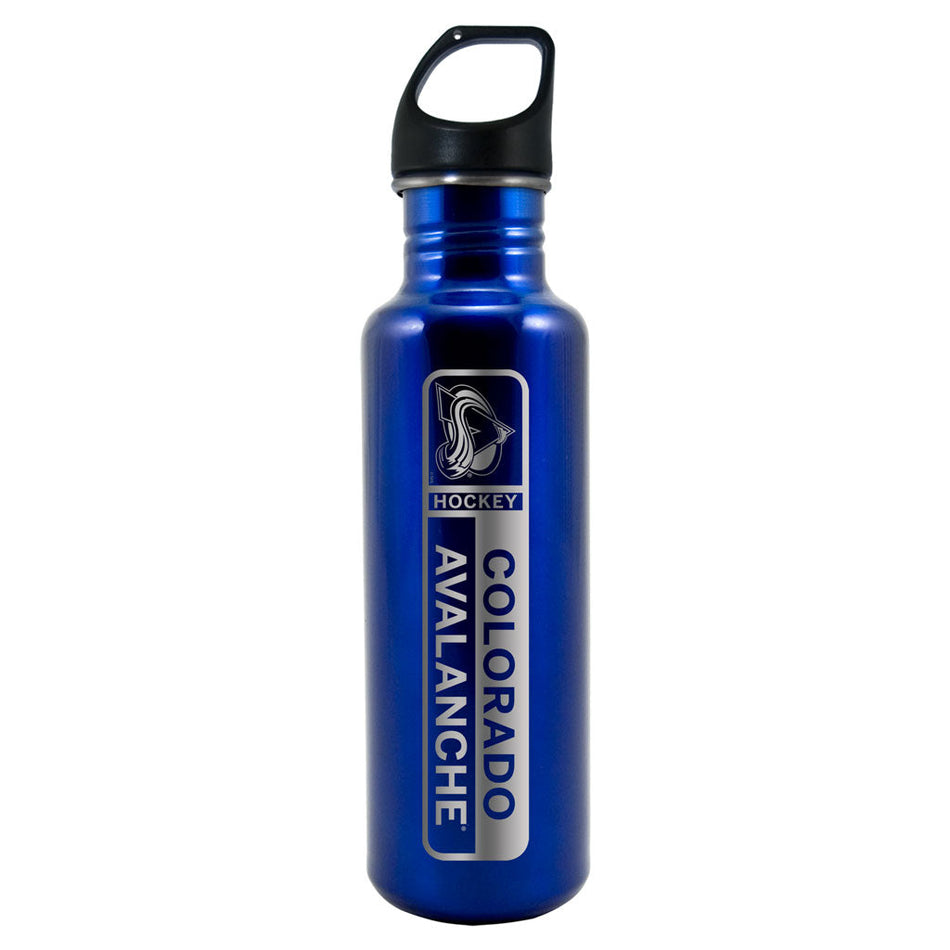 Colorado Avalanche Water Bottle - Blue Stainless Steel 26oz