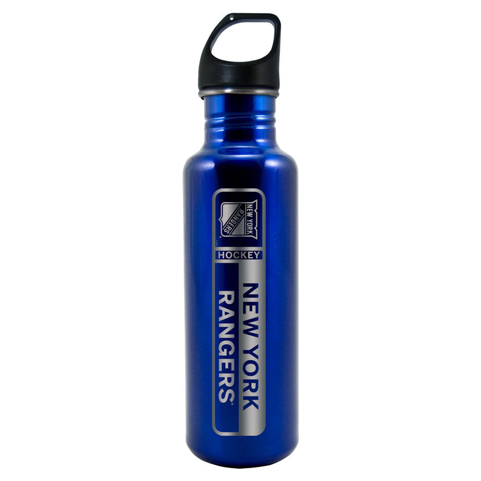 New York Rangers Water Bottle - Blue Stainless Steel 26oz