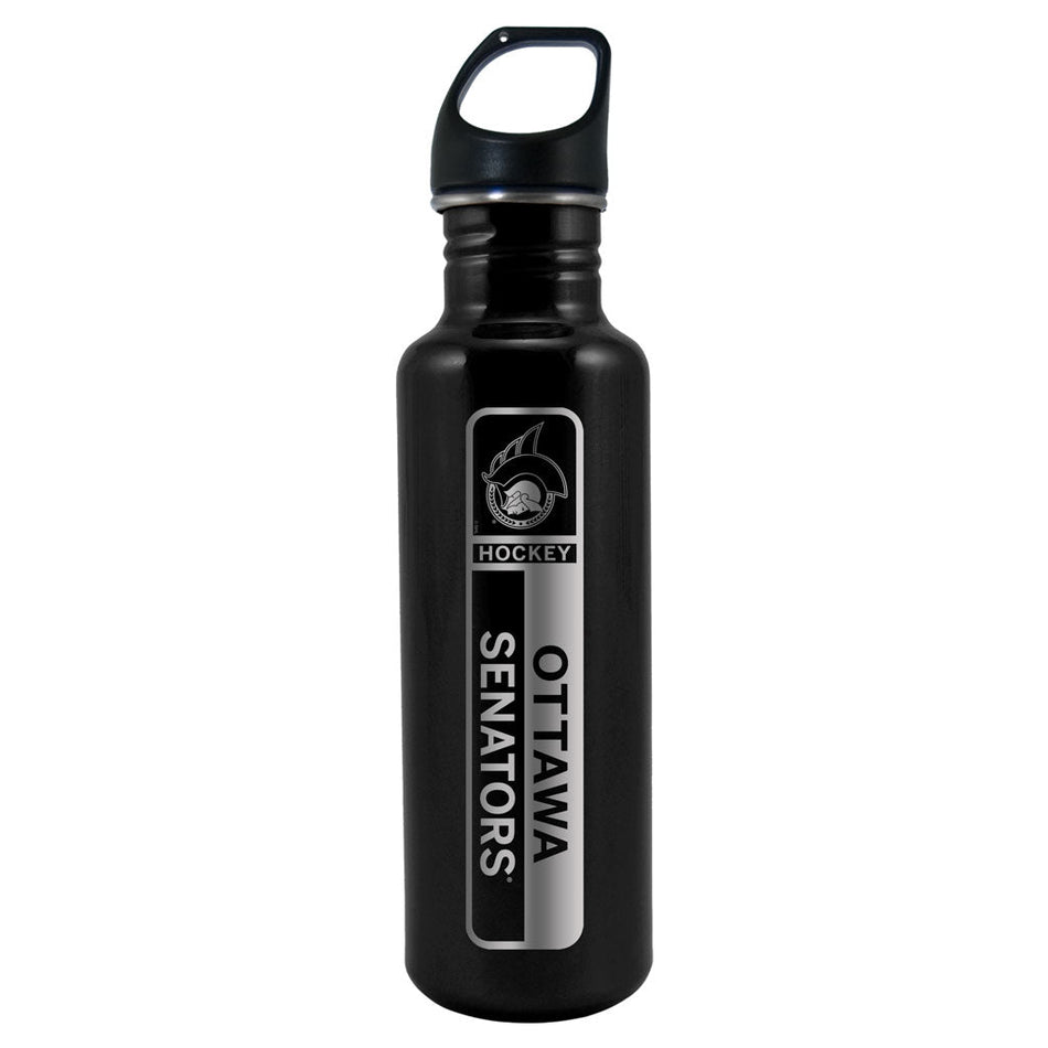 Ottawa Senators Water Bottle - Black Stainless Steel 26oz