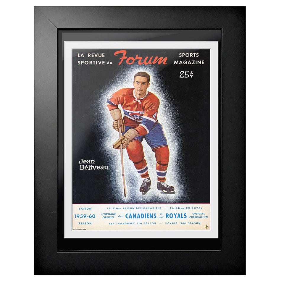 Montreal Canadiens Program Cover - Jean Beliveau 1959 at the Forum