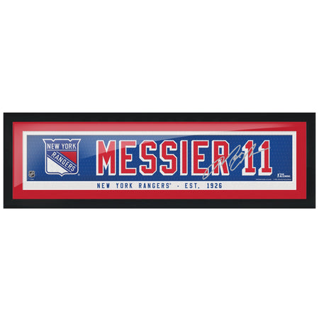 New York Islanders Mark Messier Frame - 6" x 22" Name Bar with Replica Autograph - Hockey Hall of Fame