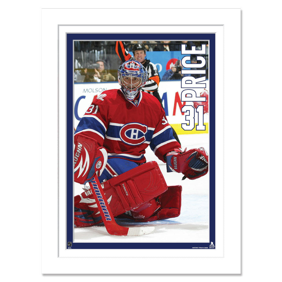 Montreal Canadiens Carey Price Print - 12" x 16" Home Jersey Vertical Design