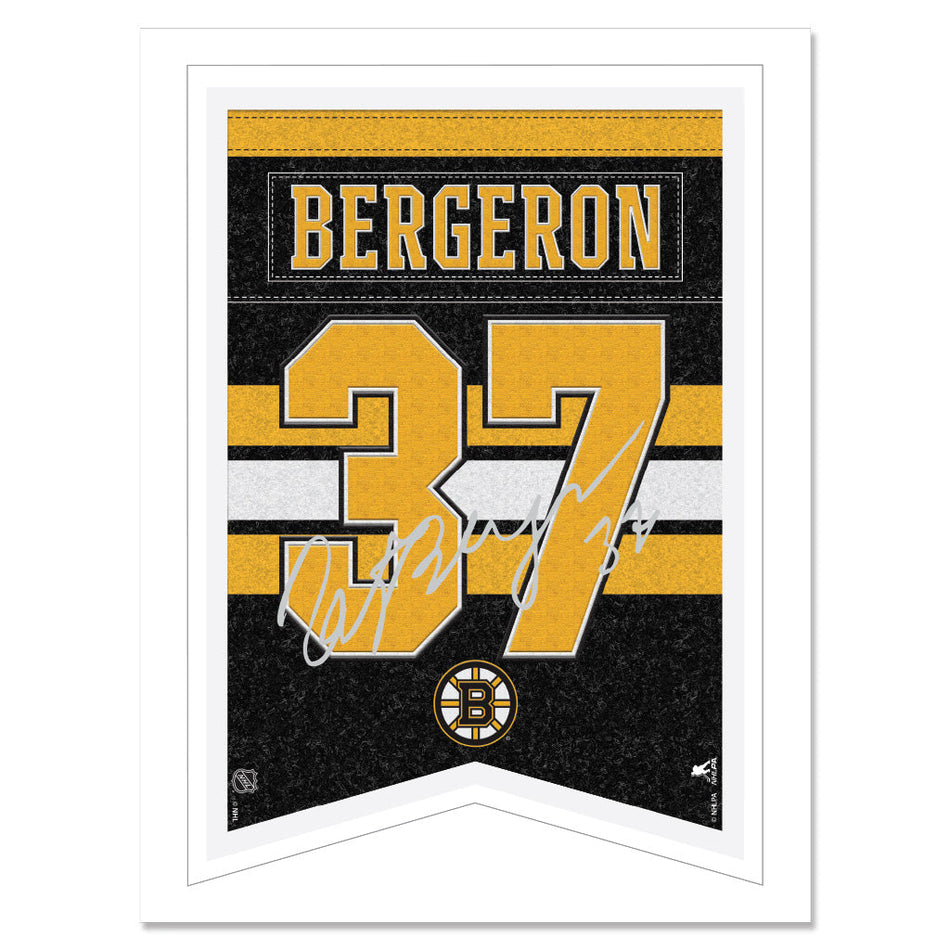 Boston Bruins Print - 12" x 16" Patrice Bergeron Banner