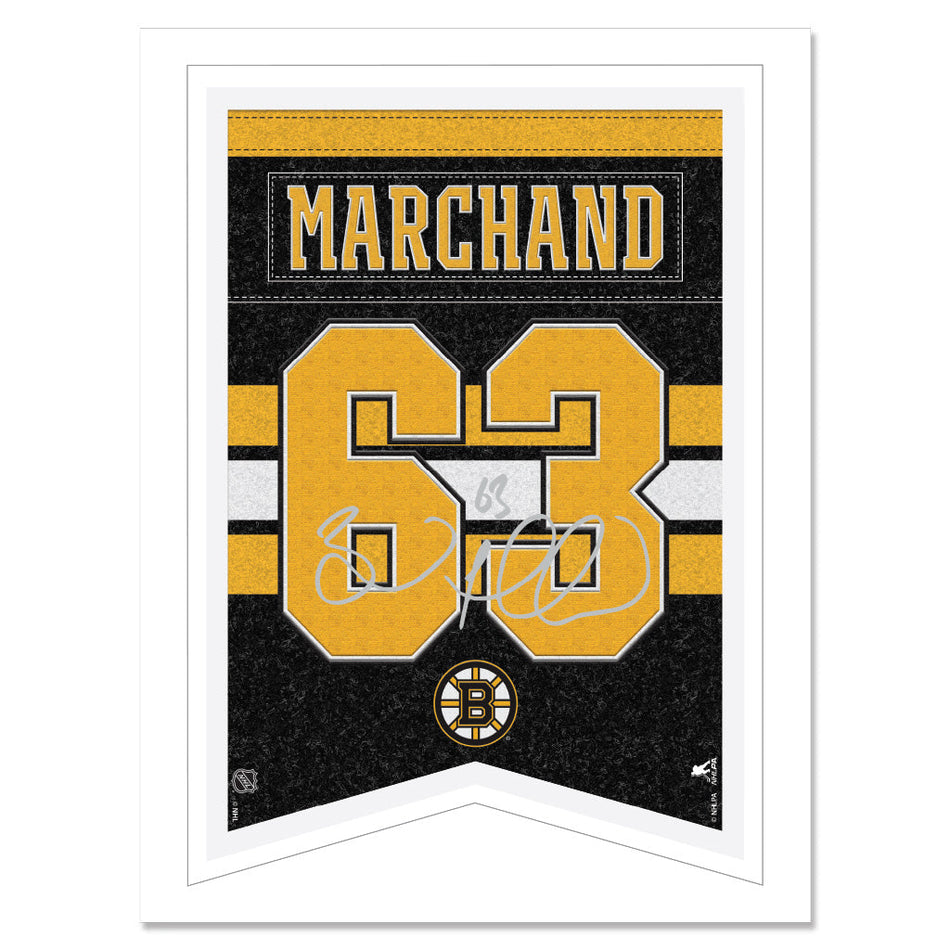 Boston Bruins Print - 12" x 16" Brad Marchand Banner