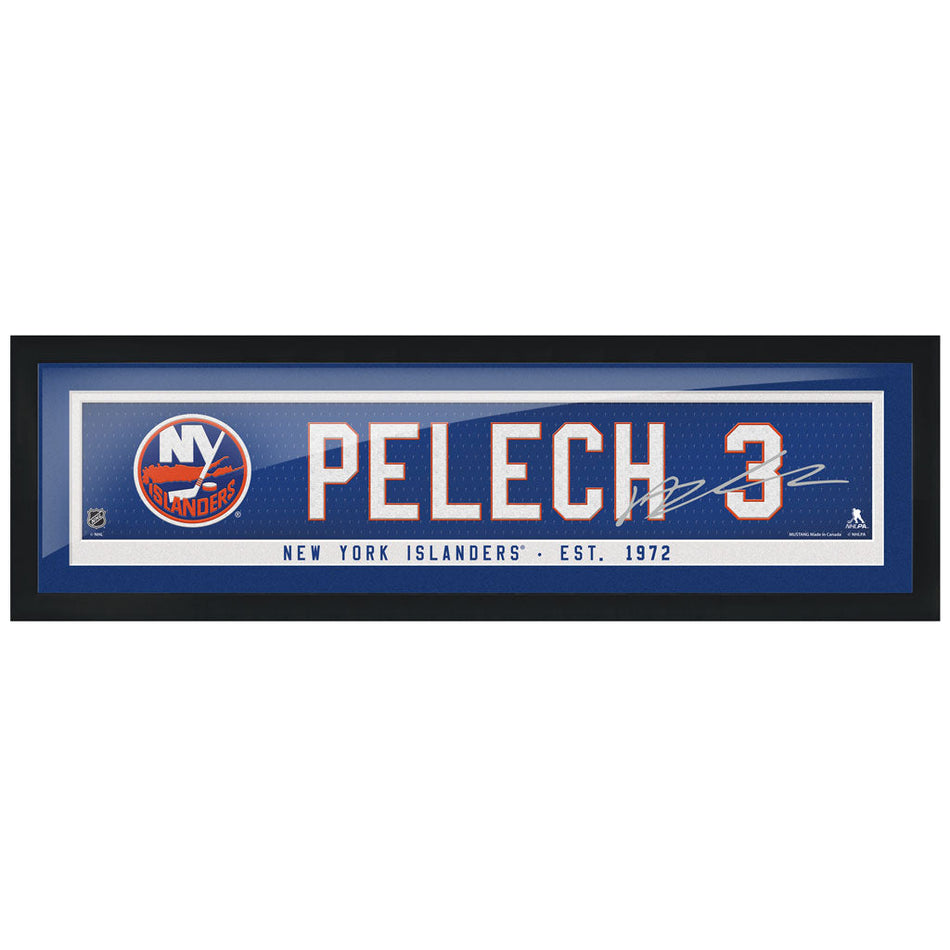 New York Islanders Adam Pelech Frame - 6" x 22" Replica Autograph