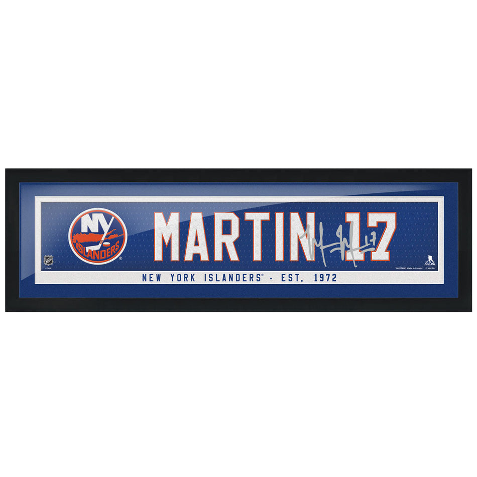 New York Islanders Matt Martin Frame - 6" x 22" Replica Autograph