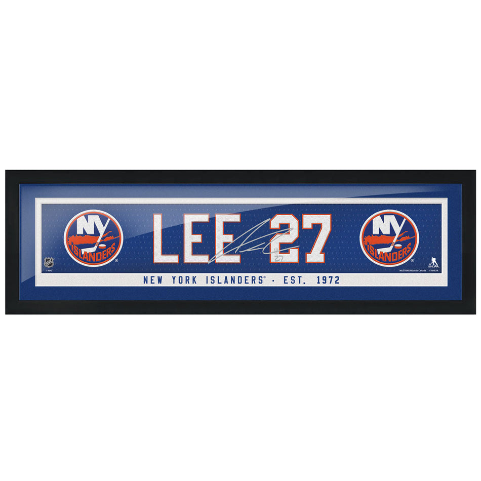 New York Islanders Anders Lee Frame - 6" x 22" Replica Autograph