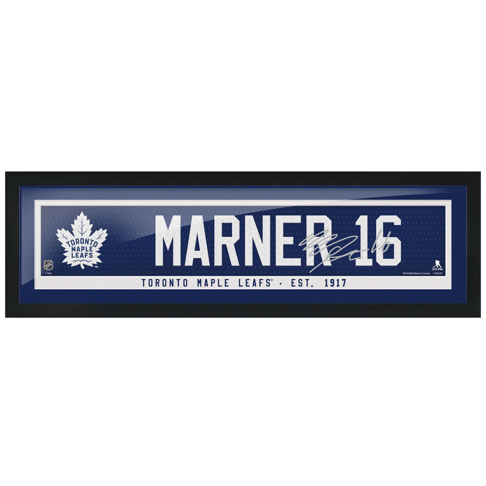 Toronto Maple Leafs Mitch Marner Frame - 6" x 22" Name Bar with Replica Autograph - Hockey Hall of Fame