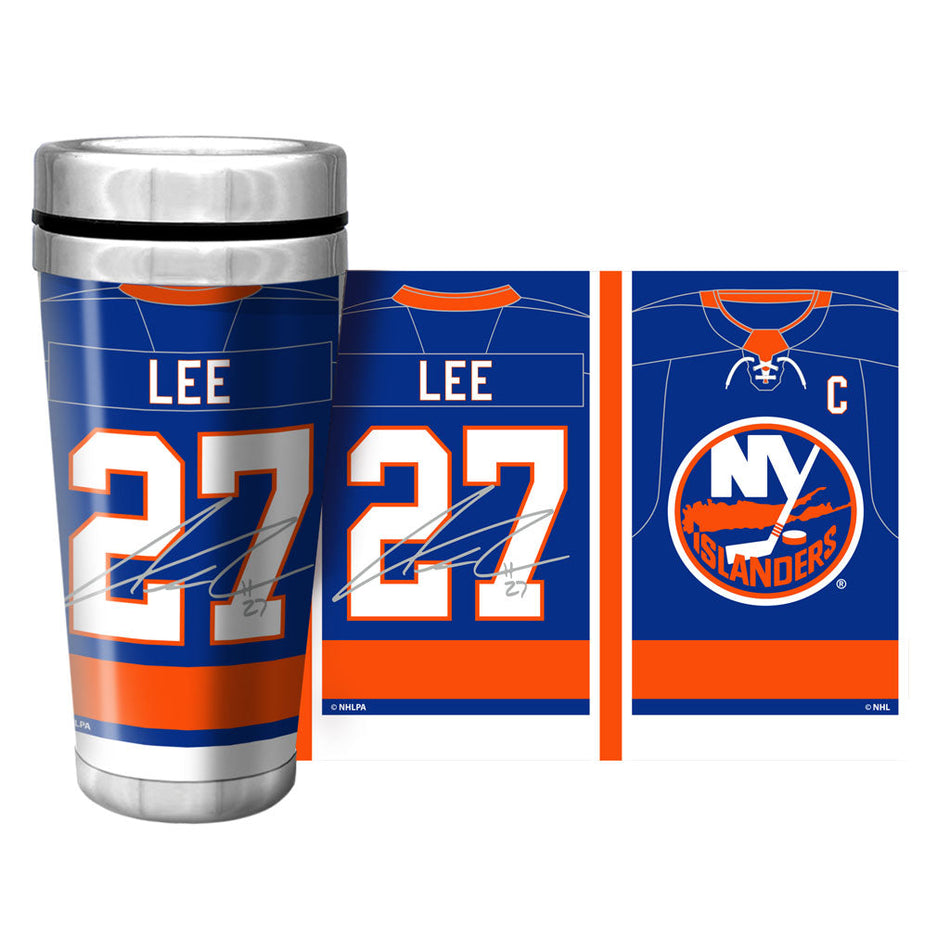 New York Islanders Anders Lee Travel Mug - Full Wrap with Replica Signature