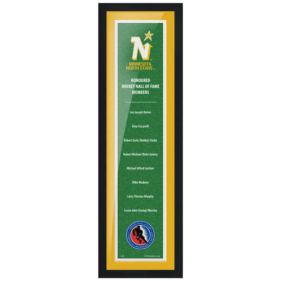 HHOF 6X22 Pic Frame Honoured Members-Minnesota North Stars