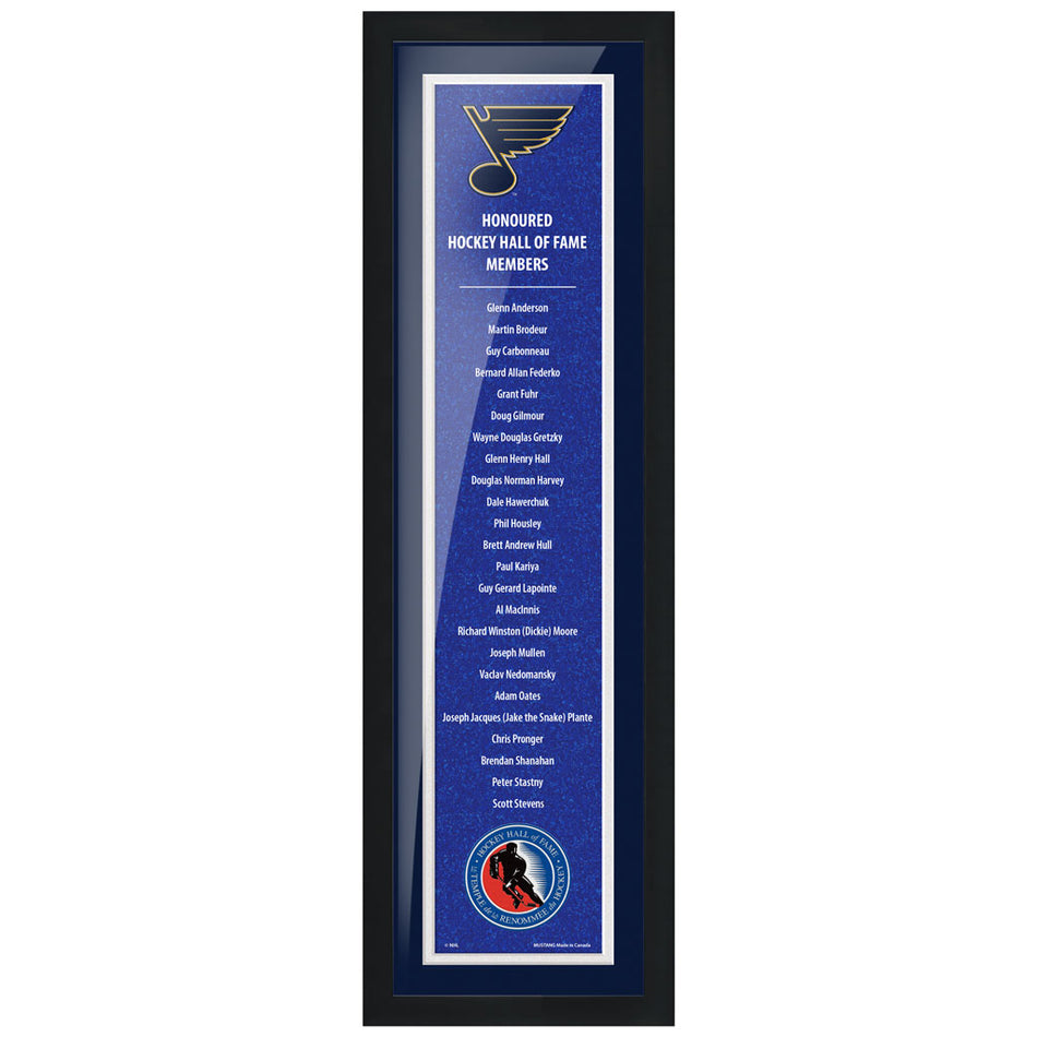 HHOF 6X22 Pic Frame Honoured Members-St.Louis Blues