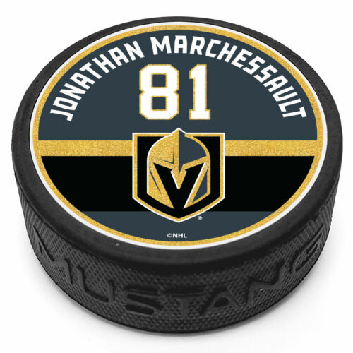 Vegas Golden Knight Jonathan Marchessault Player Name & Number Puck