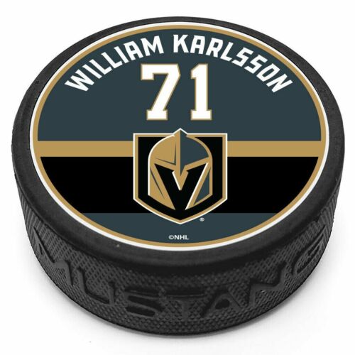 Vegas Golden Knight William Karlsson Player Name & Number Puck